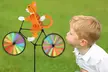 20" Animal Bike Wind Spinner Windmill Garden Funny Cat Dog Whirligig Pinwheel - Second Medium
