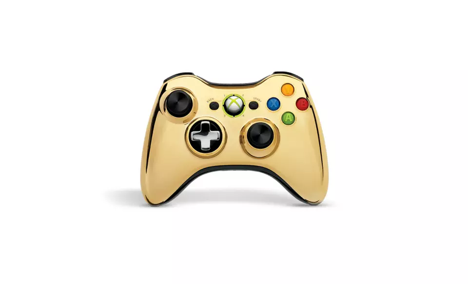 Xbox 360 Gold Chrome Series Wireless Controller - Primary Image