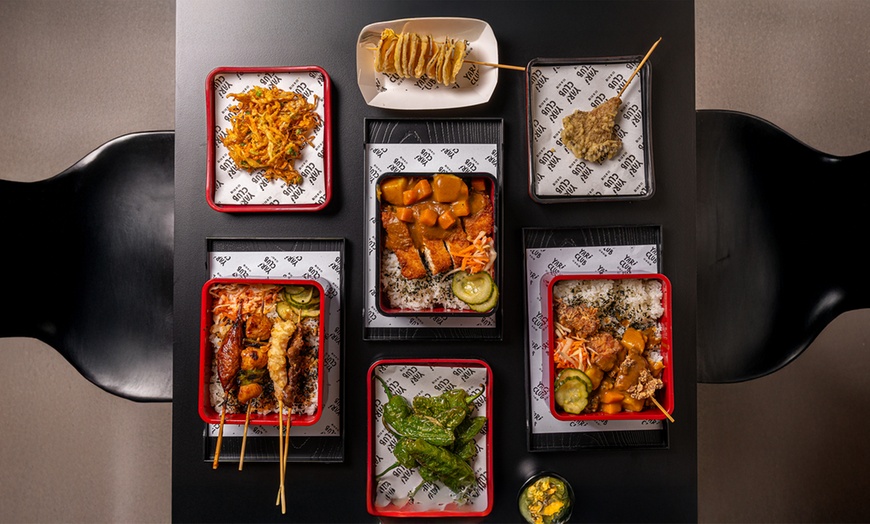Image 2: Japanese Bento or Curry Meal with Sides & Drink for Two or Four People