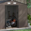 Image 18: Outsunny Galvanised Steel Garden Shed 7x4ft or 9x6ft