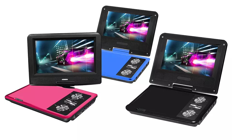 Impecca Portable DVD Player in Black, Blue, Pink, or Red (DVP775) - Primary Image