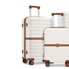 Image 9: KONO Stylish Stripe Design Suitcase with Spinner Wheels