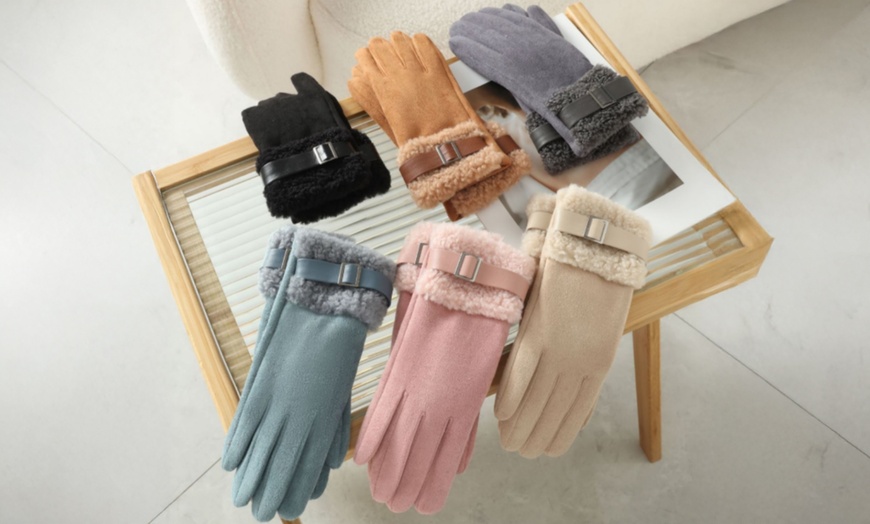 Image 1: Women's Touch Screen Winter Warm Gloves