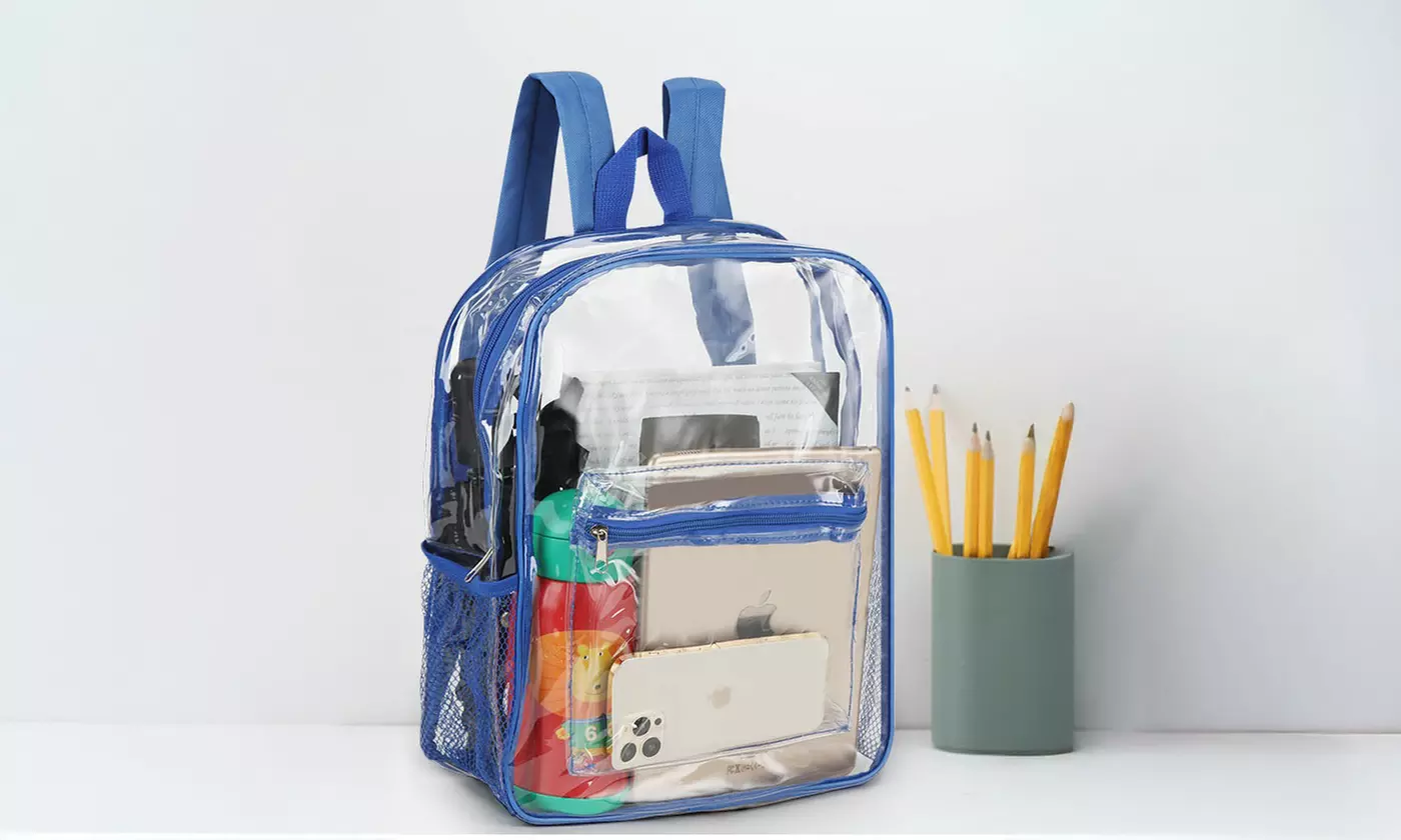 Clear Backpack Duty PVC Transparent Shoulder School Bag