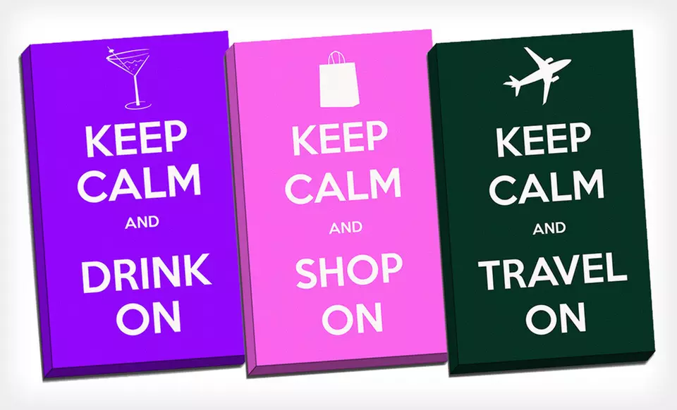 $59 for Keep Calm -- Canvas Print ($209 List Price). 15 Slogans Available. Free Shipping & Returns. - Second Medium