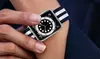 Striped Nautical Nylon Elastic Band for Apple Watch All Series