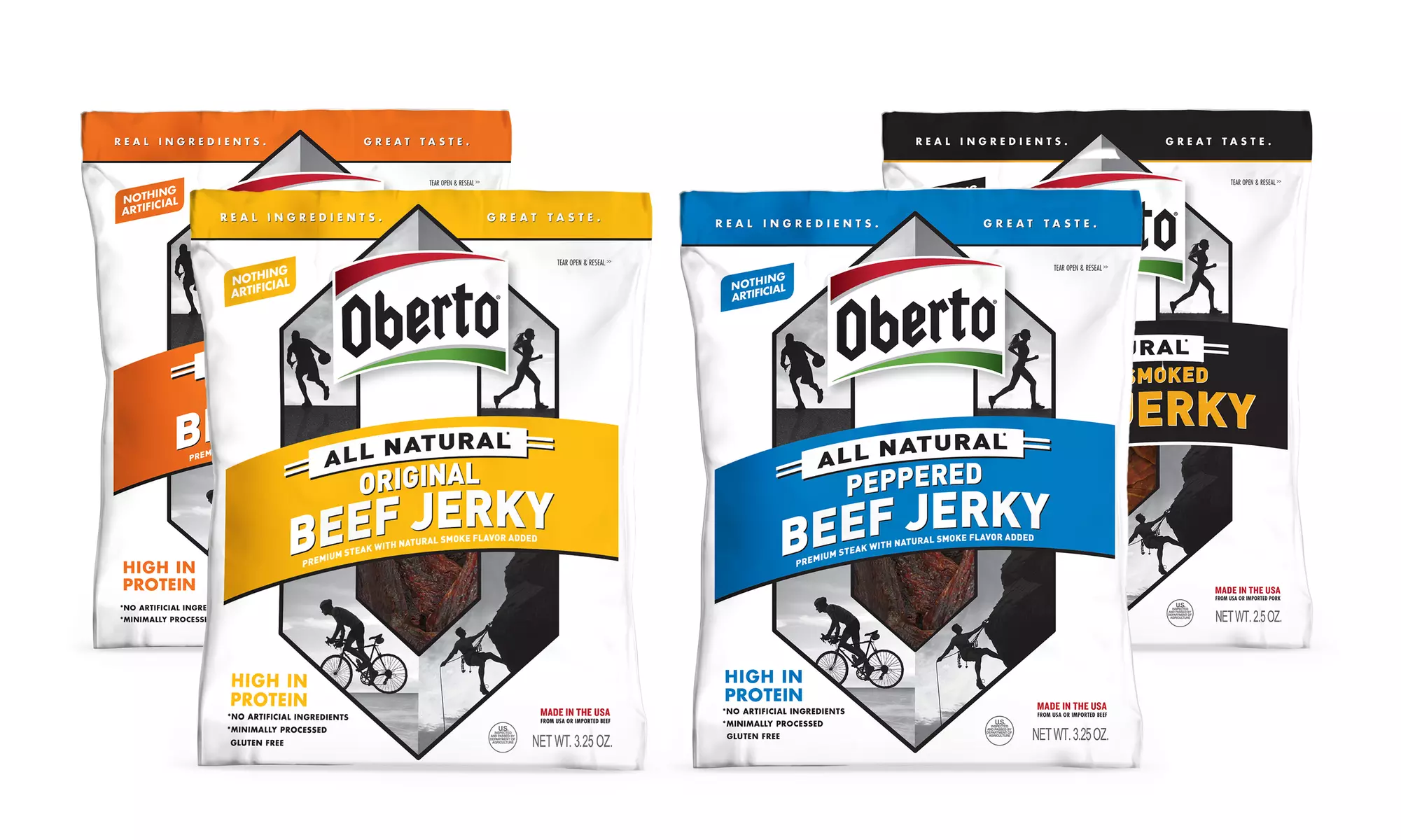 Oberto Beef and Bacon Jerky Variety Pack (4-Pack) - Primary Image