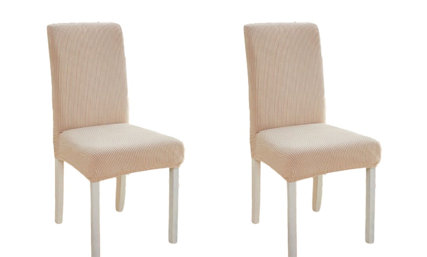 Image 17: Two, Four or Six Stretchable Dining Chair Covers