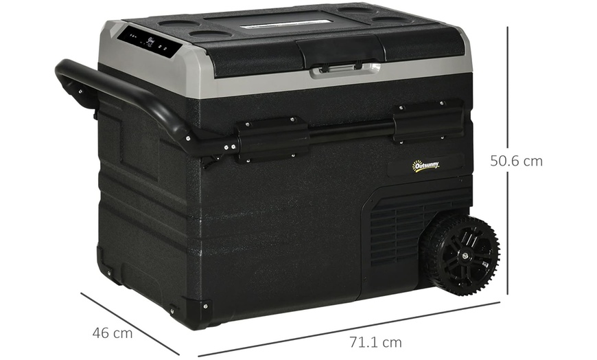 Image 5: Outsunny 50L Car Refrigerator, Portable with Rapid Cooling Feature