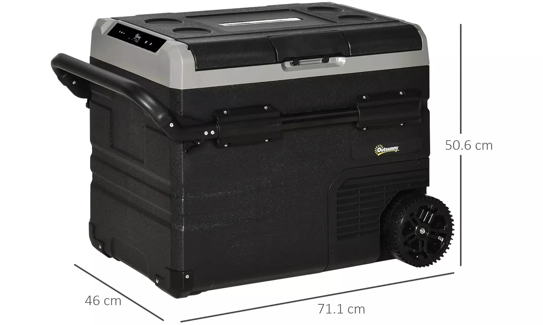 Outsunny 50L Car Refrigerator, Portable with Rapid Cooling Feature