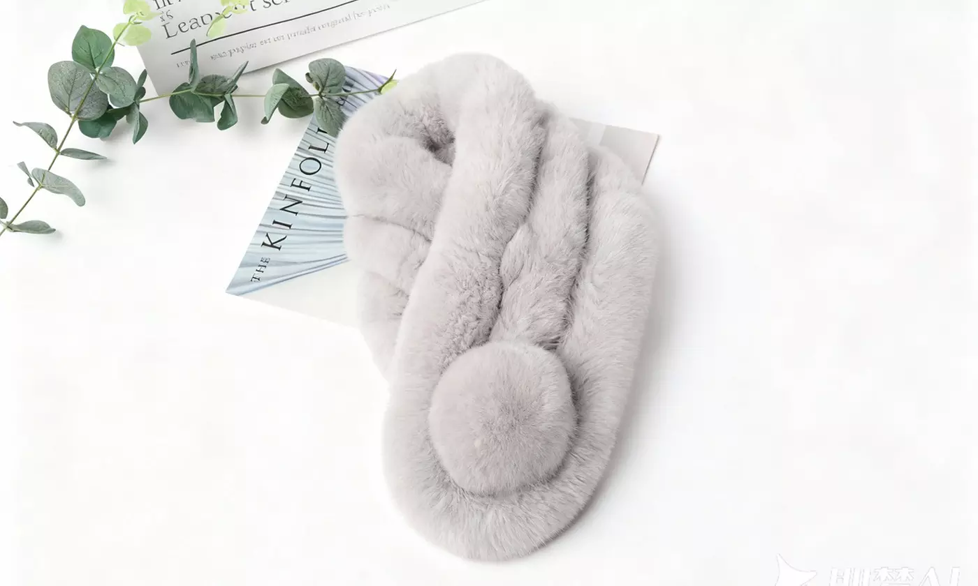 Women Fur Collar Scarf Warm Winter Scarves Neck Warmer
