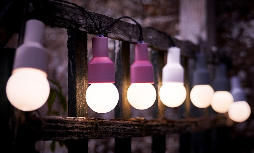 Image 6: Solar Frosted Retro Lights