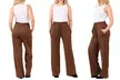 Plain and Seam Front Wide Leg Trousers - Image 4