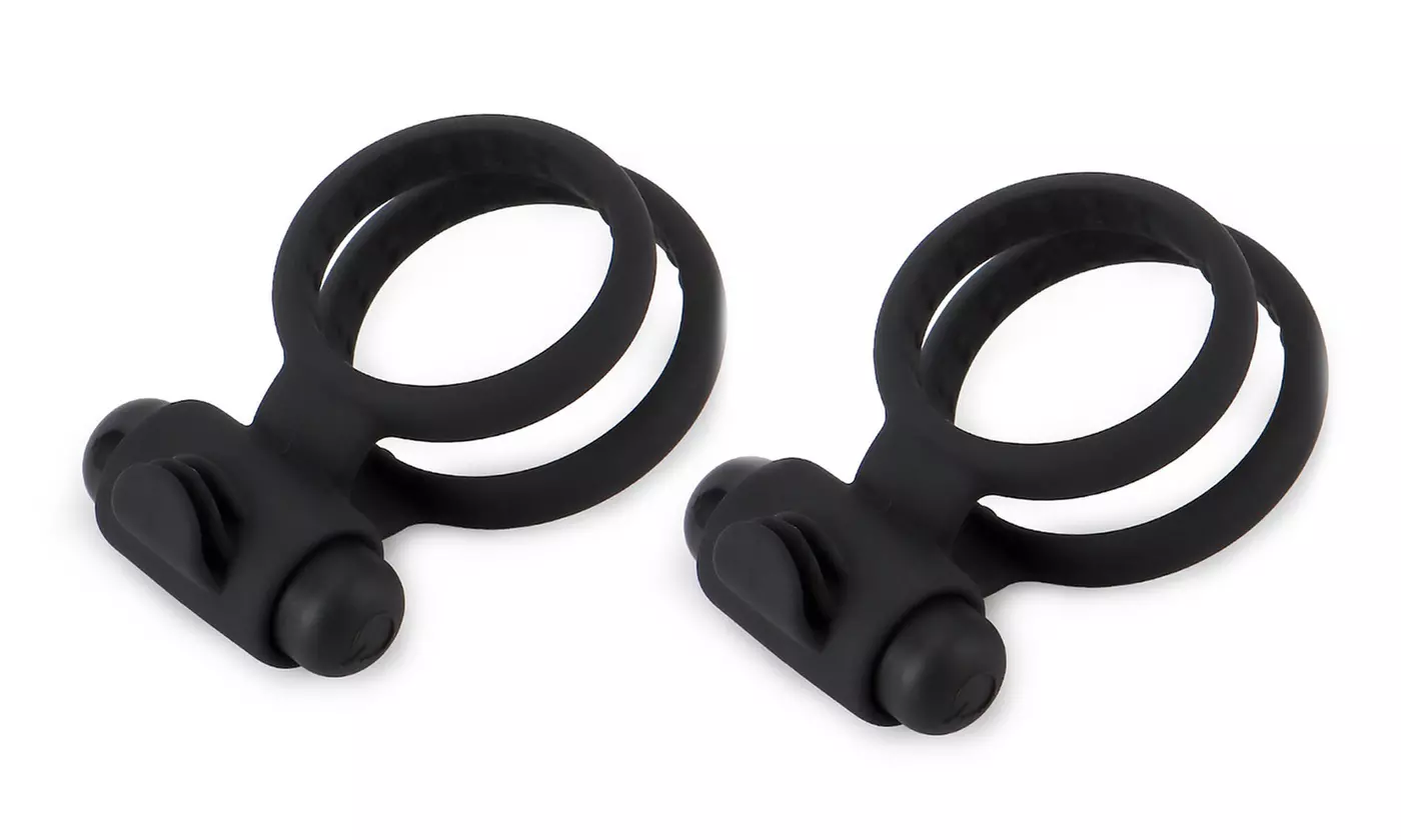 2 Pack Vibrating C Ring Waterproof Penis Vibrator Couple Sex Toy - Primary Image