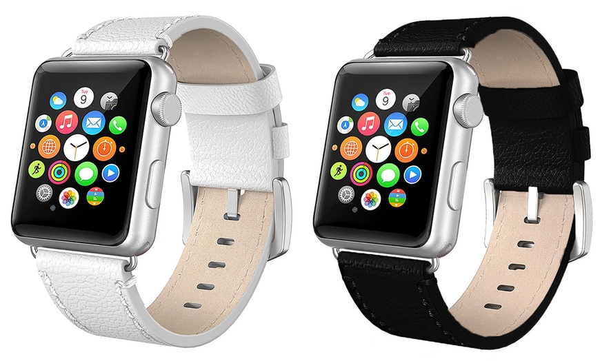 Image 15: Leather Strap for Apple Watch