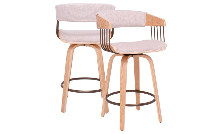 Image 2: Juego de 2 taburetes de bar