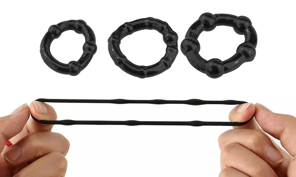 9 PCS Silicone Penis Ring Enhancer Prolong Sex Aid Tool