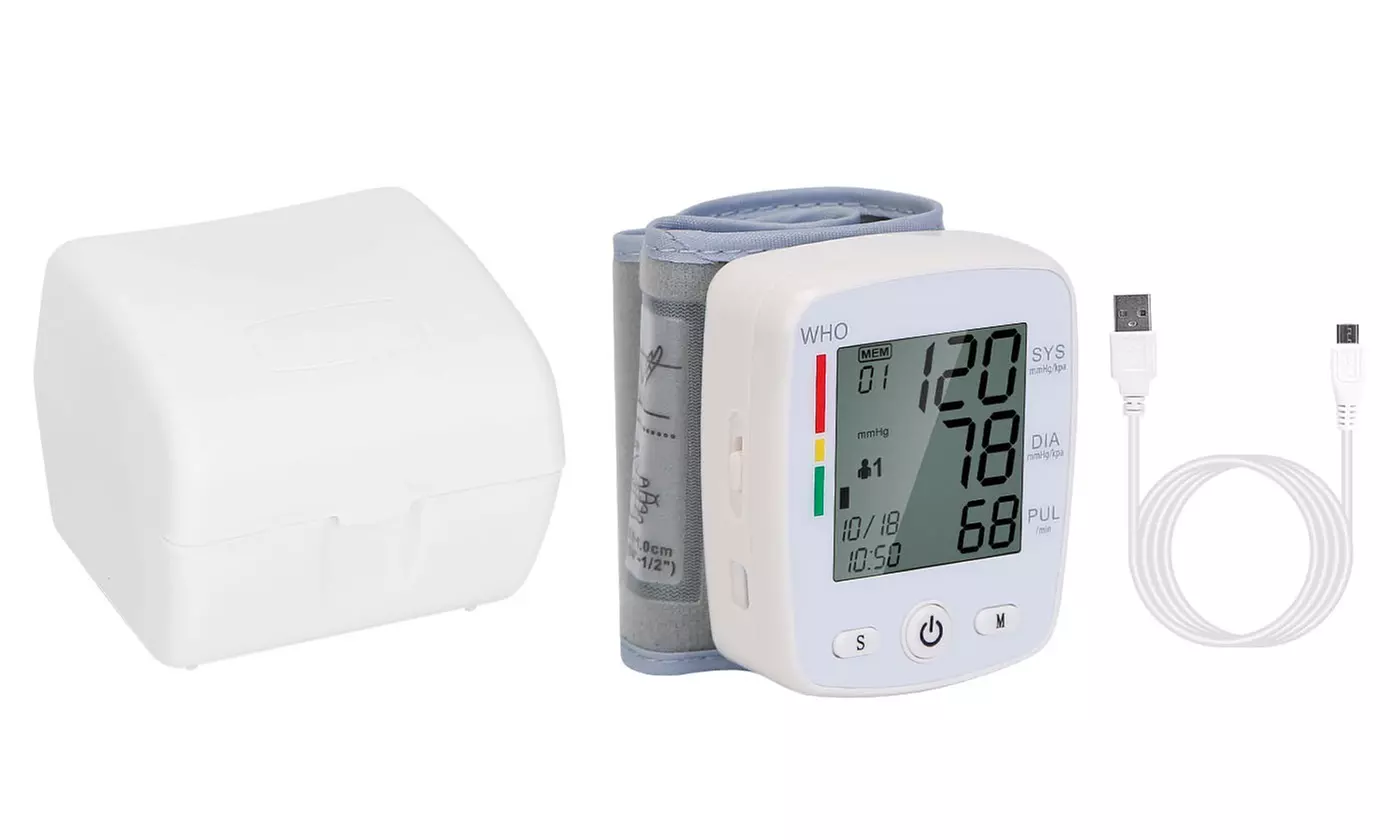 iMounTEK Wrist Blood Pressure Monitor Cuff w/ Digital LCD Display & Storage Box