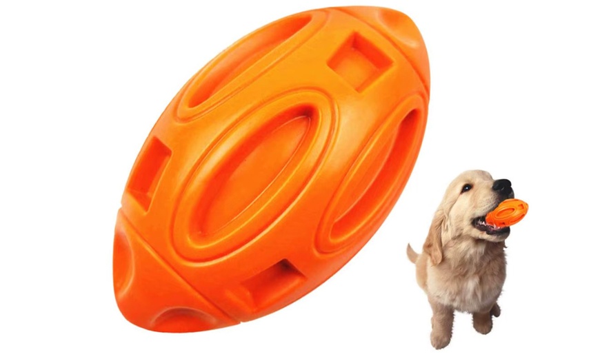 Image 3: Puppy Chew Ball Toy: 1 Pc - Blue or Orange