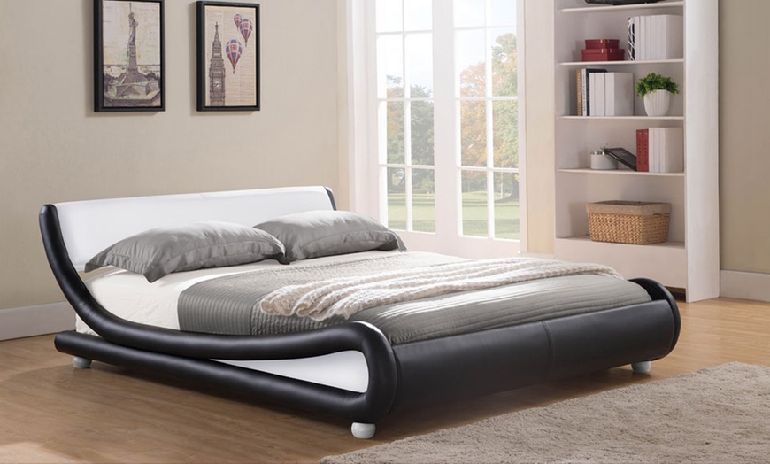 Image 1: Galaxy Curved Bed Frame