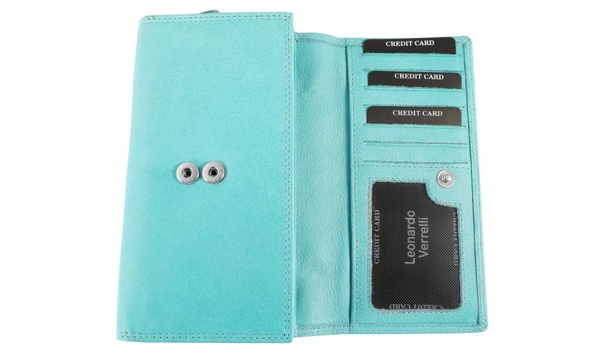 Image 46: Portefeuille en cuir véritable Leonardo Verrelli avec protection RFID
