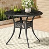 Image 7: Garden Outdoor Cast Aluminum Vintage Bistro Table 