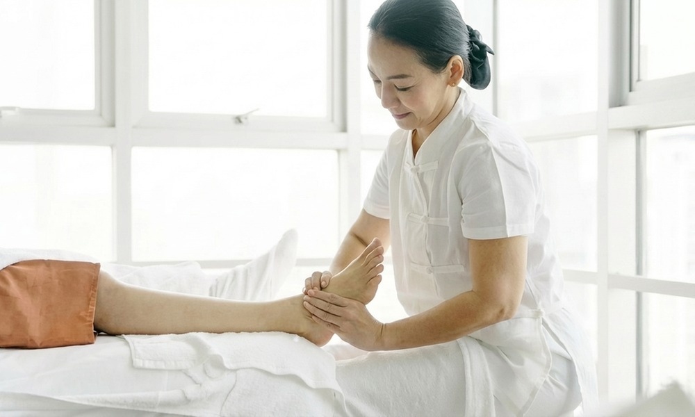 Asian Body Massage Foot Reflexology with Hot Stones Options