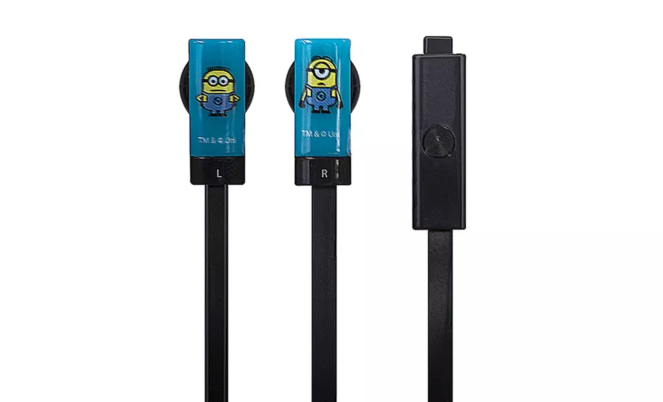 Despicable Me 2 Minion Earbuds with Mic. Multiple Colors Available. - Second Medium