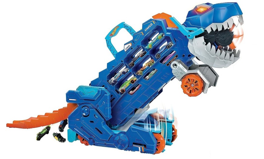 Image 3: Mattel Hot Wheels City Ultimativer T-Rex Transporter