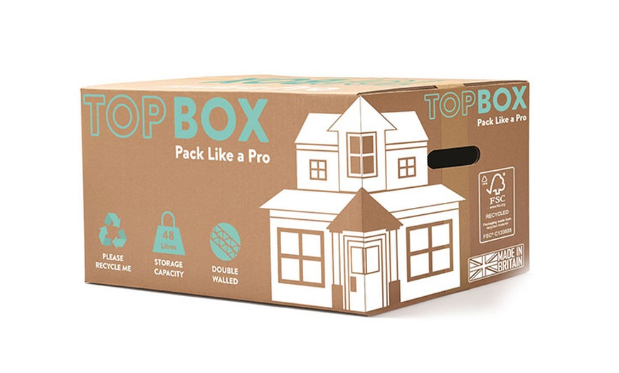 Image 2: TopBox Large 48 Litre Double Walled Multipack Moving and Storage Boxes
