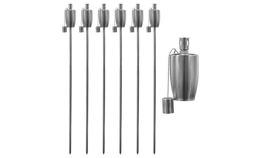 Image 4: Up to 12 Metal Garden Torch Barrels