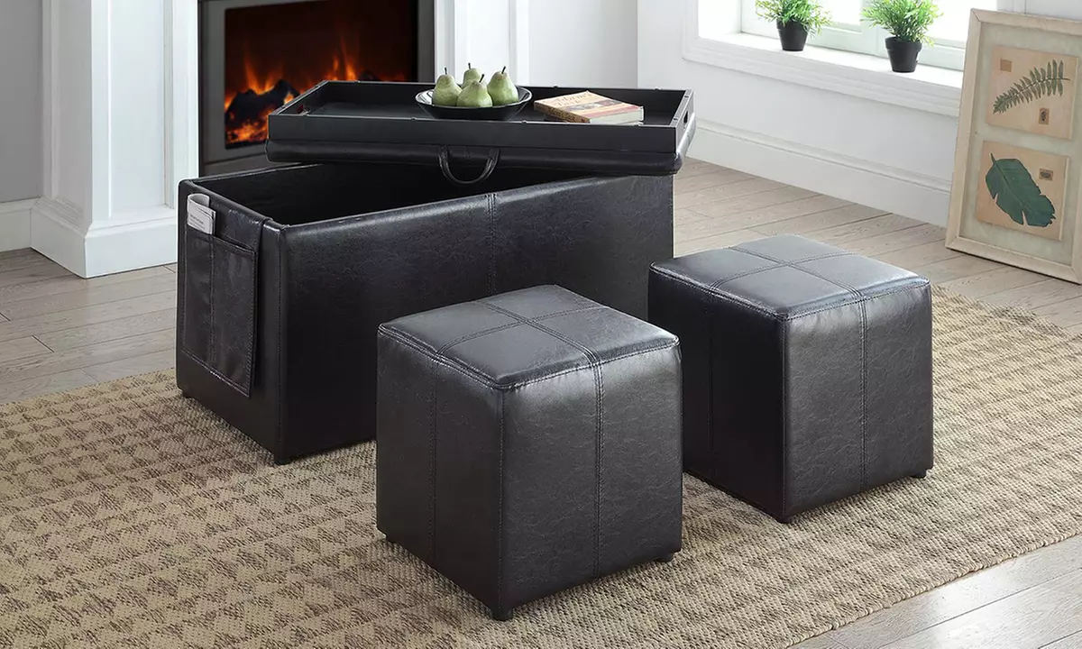 Letty Storage Ottoman Set (3-Piece) - Primary Image