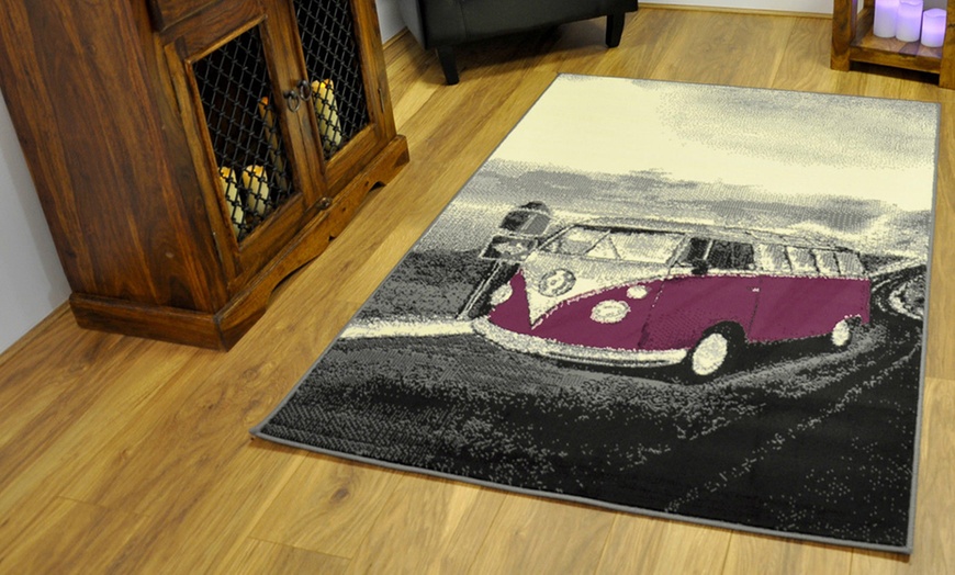 Image 9: Retro Camper van Rugs - 7 Colours
