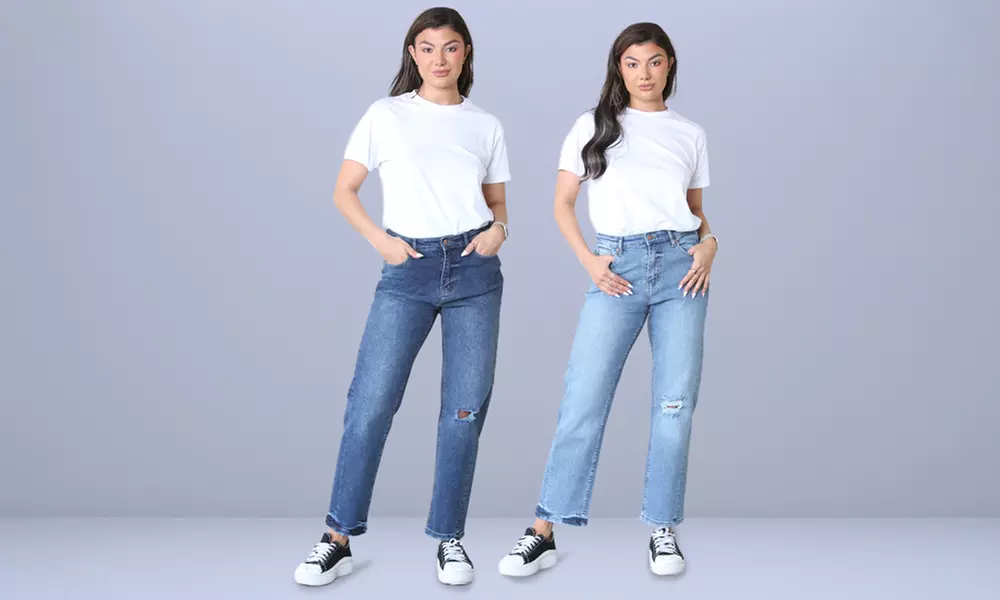 Women's Straight Leg Ripped Autograph Jeans
