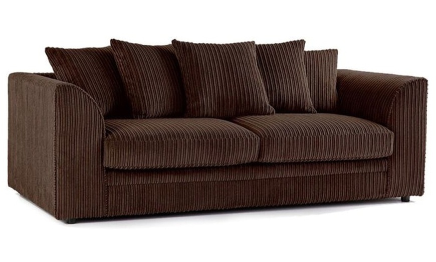 Image 12: Chicago 2 or 3 seater Jumbo Cord Sofas