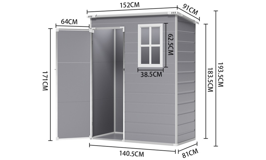 Image 6: Living And Home Outdoor Storage Shed with Window and Lockable Door