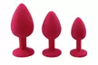 Silicone Jeweled Plug Weighted Anal Jewel Trainer Sets Enhance  - Second Medium