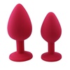 Image 5: Silicone Jeweled Plug Weighted Anal Jewel Trainer Sets Enhance