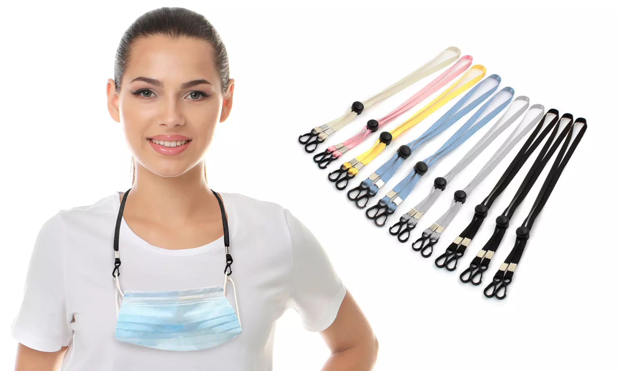 10 Pack: Adjustable Lanyard/Mask Loop Extender