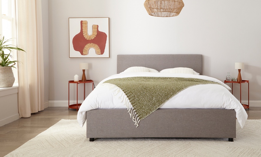 Image 7: DS Living Marcelli Upholstered Bed in Grey 