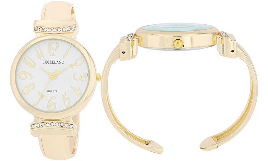Image 20: Montre pour femme avec bracelet jonc Excellanc