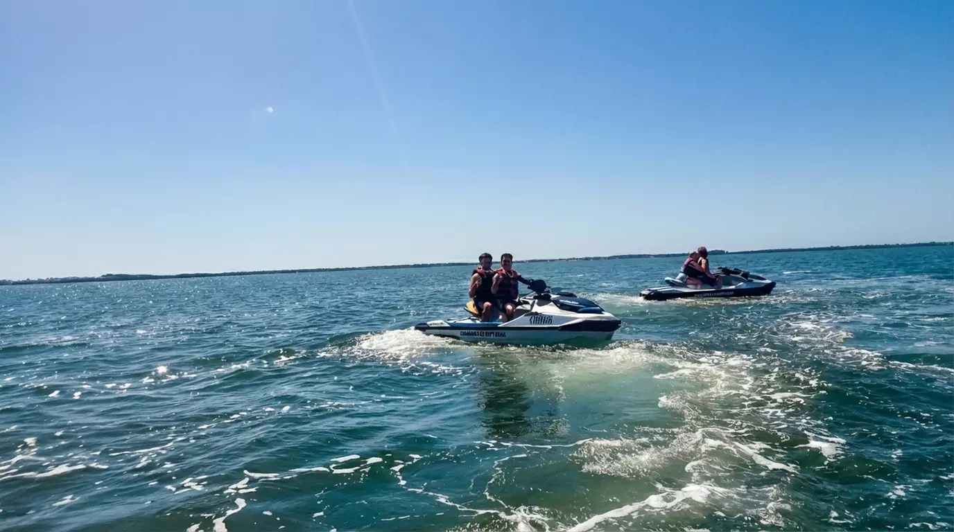 Jet Ski 45-Min (Solo Rider) or 2 People, 2 Jetskis No Licence Required
