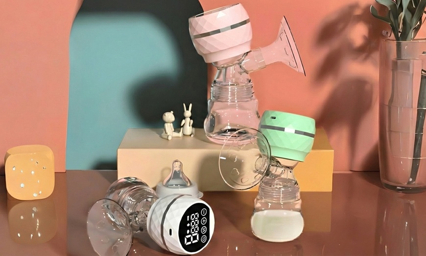 Image 8: Elektrische borstpomp met fles van 180 ml.