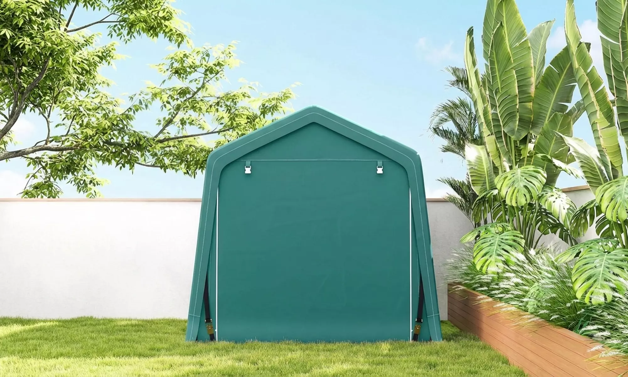 Outsunny Outdoor Garden Storage Shed Waterproof Bike Tent