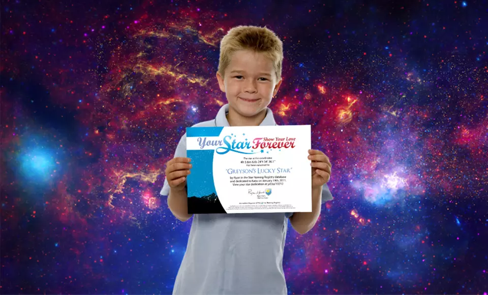 Name One or Two Stars with a Personalized Video, Message, Photo, and Certificate from Your Star Forever  - Primary Image