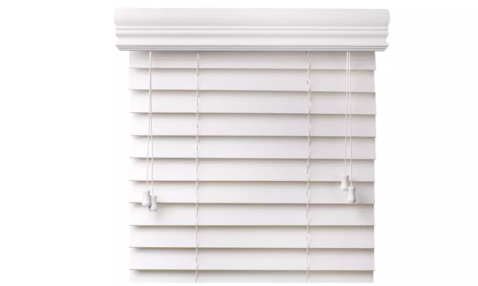 2" Faux Wood Blinds in Snow White or Off-White  - Second Medium