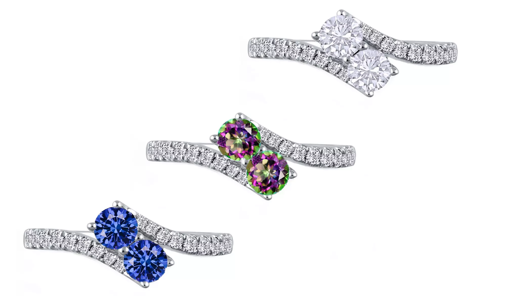 2.50 CTTW Genuine Gemstone Eternal Ring in Sterling Silver - Primary Image