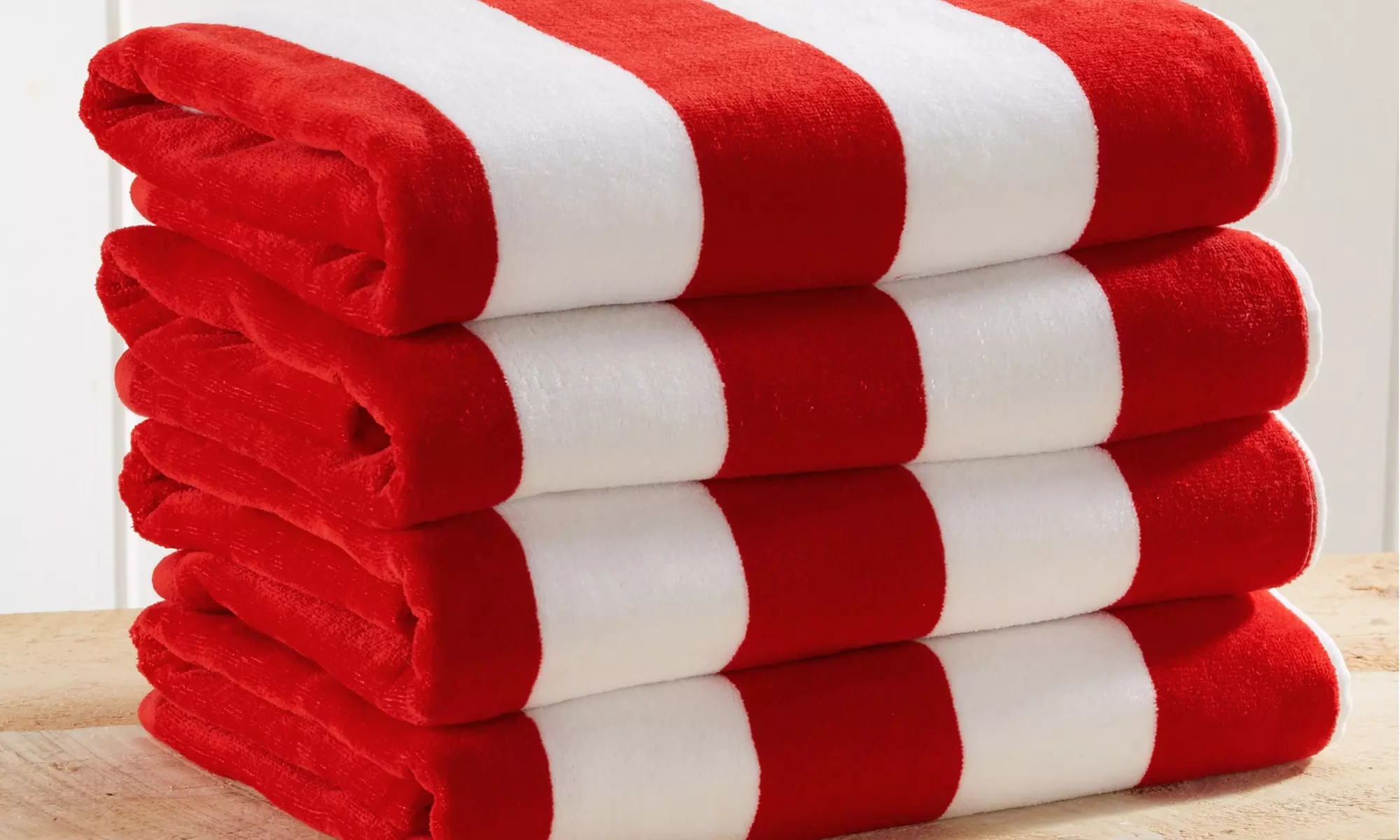 FreshFolds Four Pack Cotton Velour Beach Towels