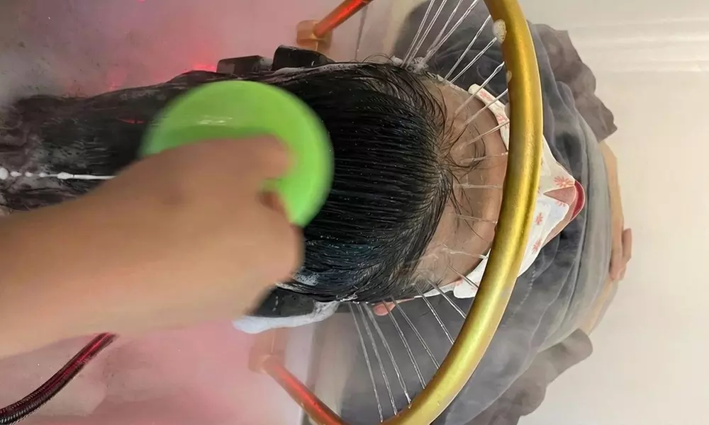 Single or Couples 60-Min Special Head Care, Includes Shampoo, Neck or Shoulders at Happy Moon (Up to 49% Off) - Second Medium