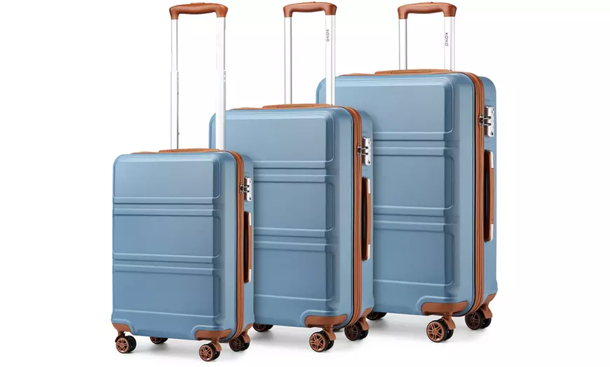 Image 3: 20/24/28 inch ABS Hard Shell Suitcase with TSA Lock